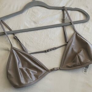 Silver metallic bralette